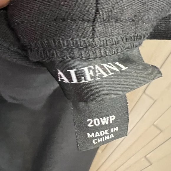 NWT PLUS PETITE Alfani Trouser Leg Black Faux Leather Trim Pants 20 SHORT NEW - Picture 10 of 12